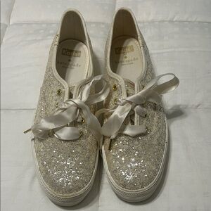 Keds for Kate Spade Sparkling Glitter Sneakers - Gold and Cream